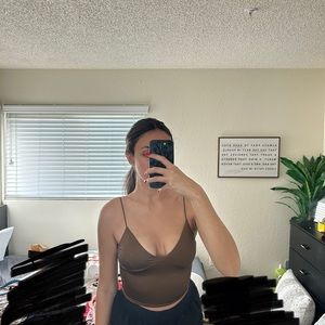 Brown Cropped Top